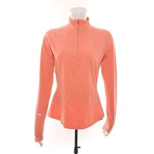Nike Element Dri Fit Orange Womens Size Medium Full Zip Mock Neck Jacket
